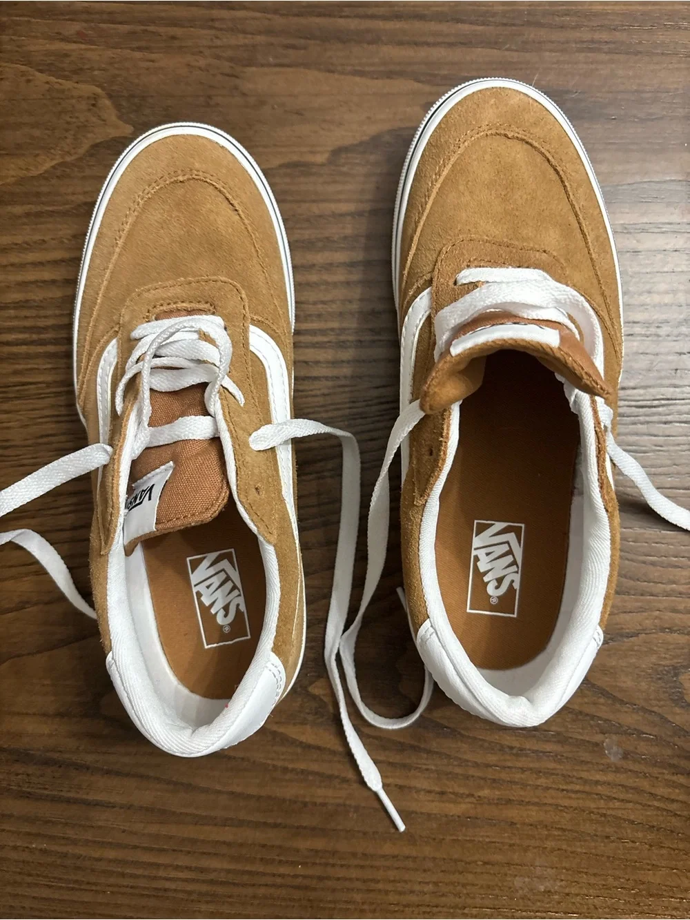 Vans Old Skool Suede Sneakers in Brown and White - Size 4y